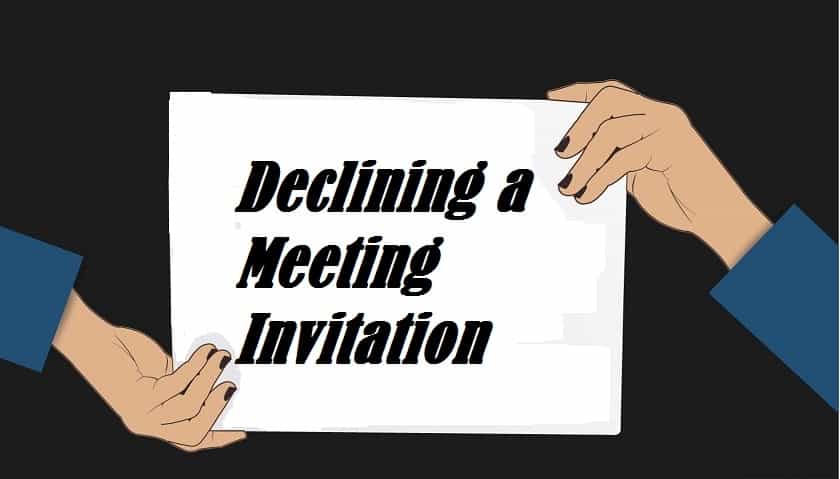 declining a meeting invitation
