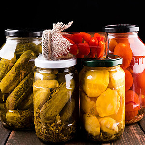 A jar of pickles or other unusual snack.