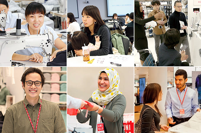 Pay raise to employees Uniqlo business method