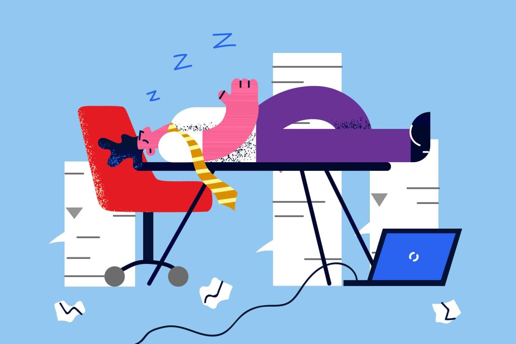 Employee slacking off