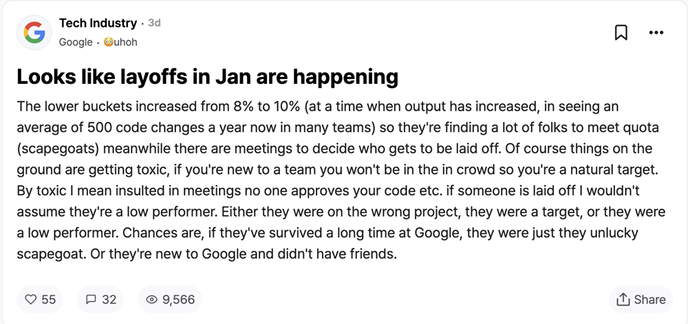Google Layoffs in HR and Cloud Units job cuts workforce reductions