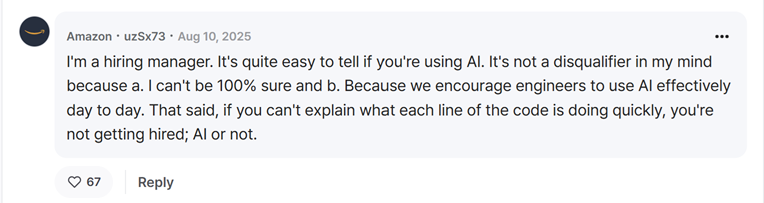 Amazon hiring manager candidates using AI cheating assistant